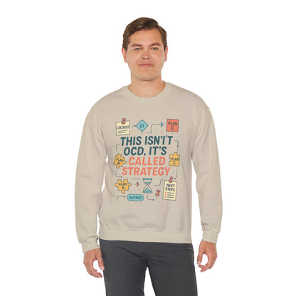 Funny Mens Strategy Sweatshirt, This Isnt OCD Its Called Strategy, Smart Planning Pullover Gift for Him, Gift for Strategists