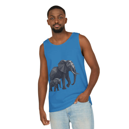 Elephant Family Unisex Tank Top, Animal Lover Gift, Casual Wear, Summer Essentials, Eco-Friendly Apparel, Wildlife Shirt
