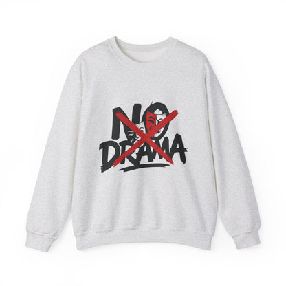 No Drama Crewneck Womens Sweatshirt, Cozy Sweatshirt, Relaxed Fit Pullover, Casual Gift for Friends, Everyday Comfort Apparel