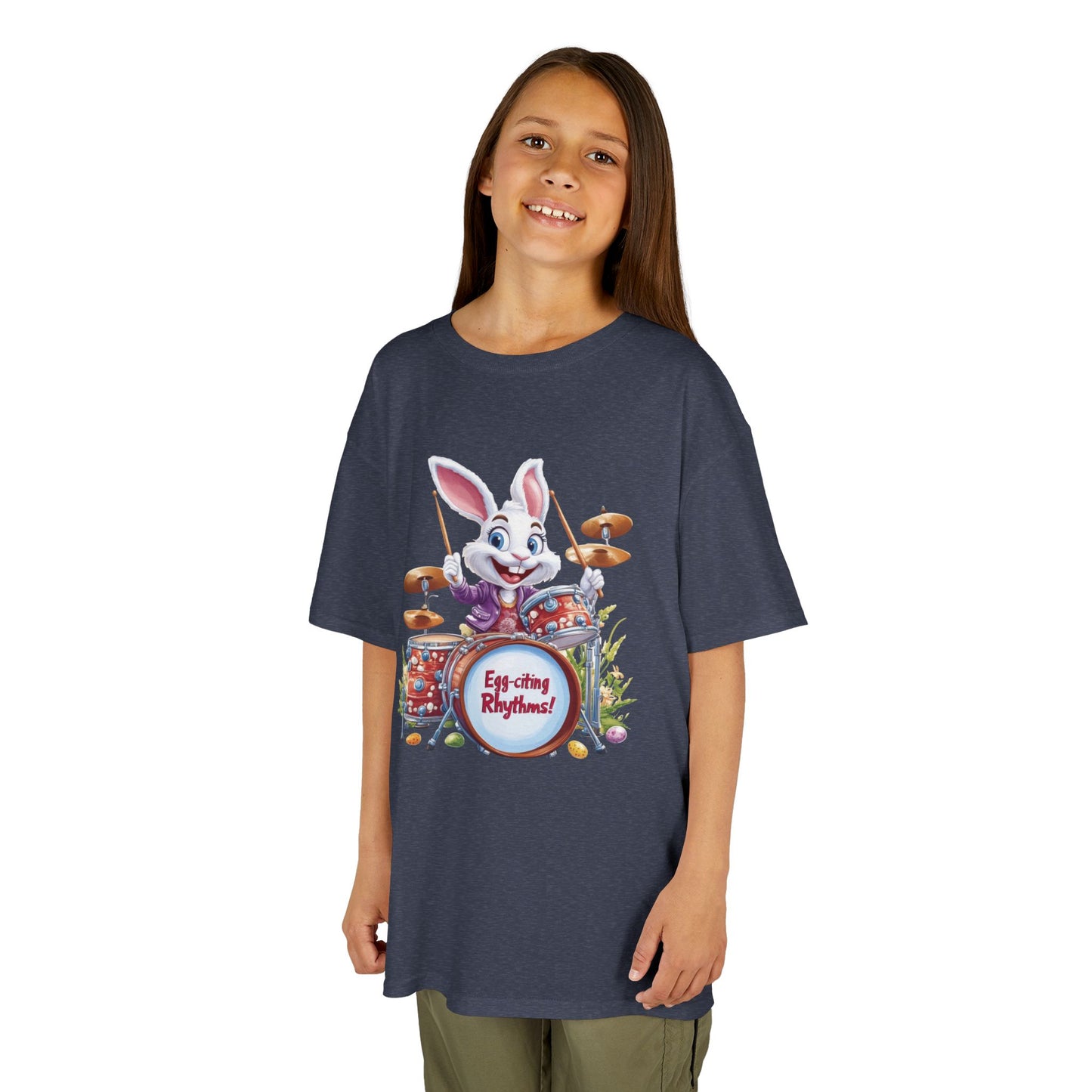 Easter Bunny Drummers Tee | Kids Cotton T-Shirt, Fun Easter Gift, Spring Celebration Shirt, Playful Kids Apparel, Drum Shirt