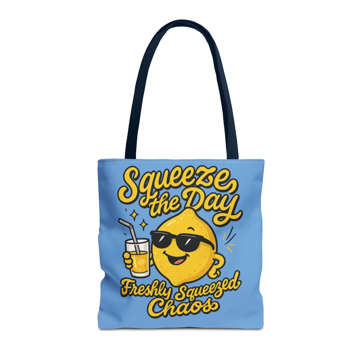 Lemon Themed Tote Bag, Squeeze the Day, Shopping Bag, Gift for Citrus Lovers, Eco-Friendly Carrier, Summer Accessory, Beach Weekender Bag