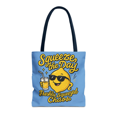 Lemon Themed Tote Bag, Squeeze the Day, Shopping Bag, Gift for Citrus Lovers, Eco-Friendly Carrier, Summer Accessory, Beach Weekender Bag