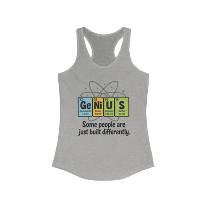 Funny Womens Genius Tank Top, Funny Science Tee, Nerdy Humor Shirt, Periodic Table Nerd Shirt, Science Humor Tank
