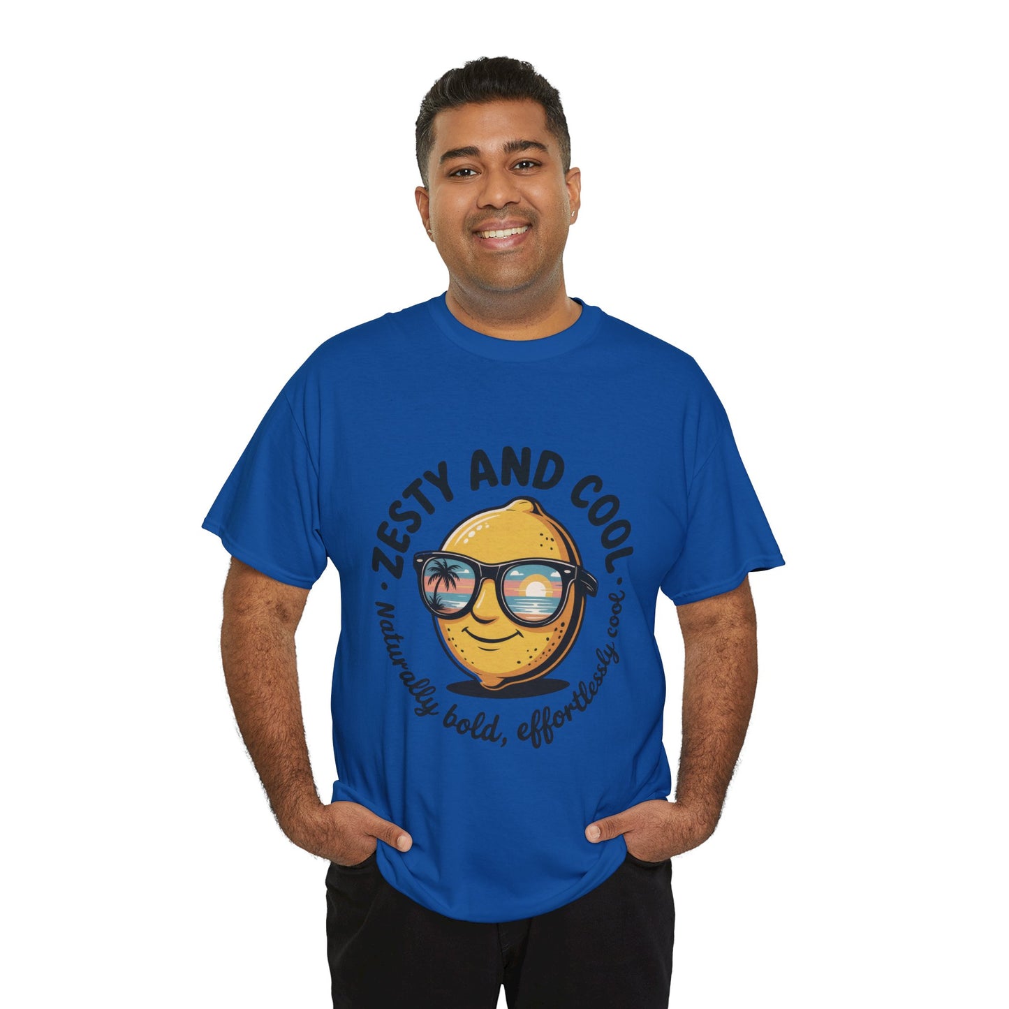Zesty and Cool Mens Tee, Stylish Casual Shirt, Summer Outing Apparel, Fun Gift for Friends, Lemon Graphic T-Shirt, Birthday Present Idea