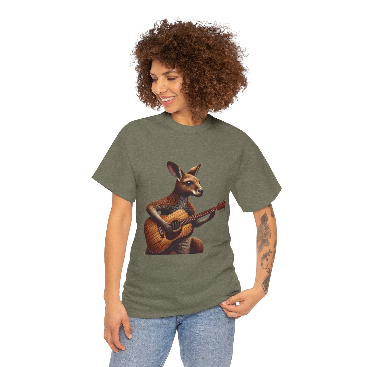 Funny Kangaroo Playing Guitar T-Shirt, Cute Animal Music Lover Shirt,  Aussie Wildlife Gift Idea, Music Lovers, Animal Tee, Fun Gift