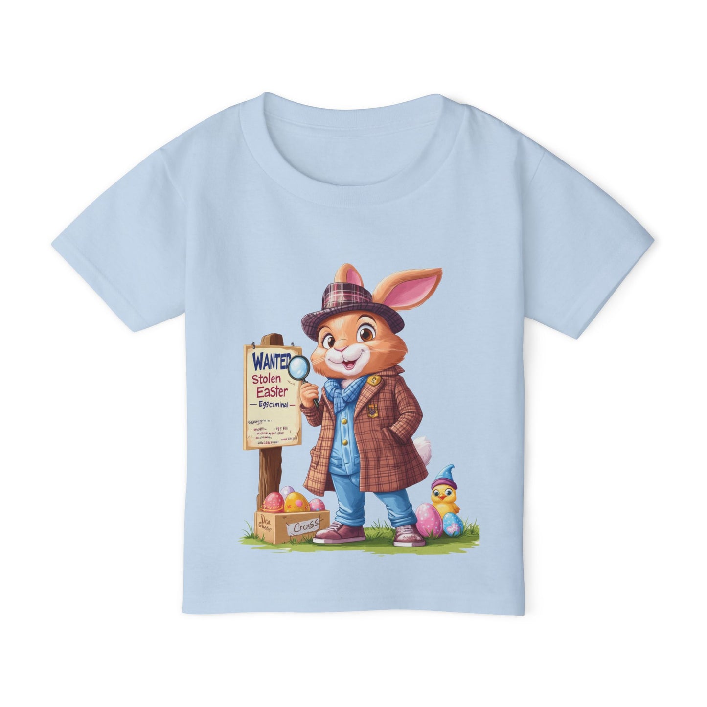 Detective Bunny Toddler T-Shirt - Fun Easter Egg Hunt Shirt for Kids, Cute Mystery Bunny Design, Spring Holiday Cotton Tee, Easter Gift Tee