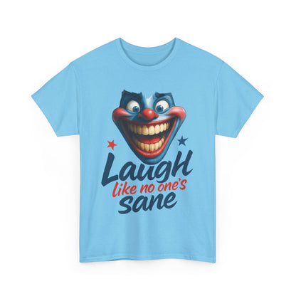 Funny Clown Face Unisex Heavy Cotton Tee, Creepy Clown Face T-Shirt, Humor T-Shirt,Clown Theme Shirt, Funny Horror Graphic Tee