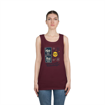Nerd Tank Top for Men, Funny Science Shirt, Periodic Table Sleeveless Tee, Geeky Workout Shirt, Gift for Teachers, gift for Science Events
