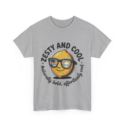 Zesty and Cool Mens Tee, Stylish Casual Shirt, Summer Outing Apparel, Fun Gift for Friends, Lemon Graphic T-Shirt, Birthday Present Idea