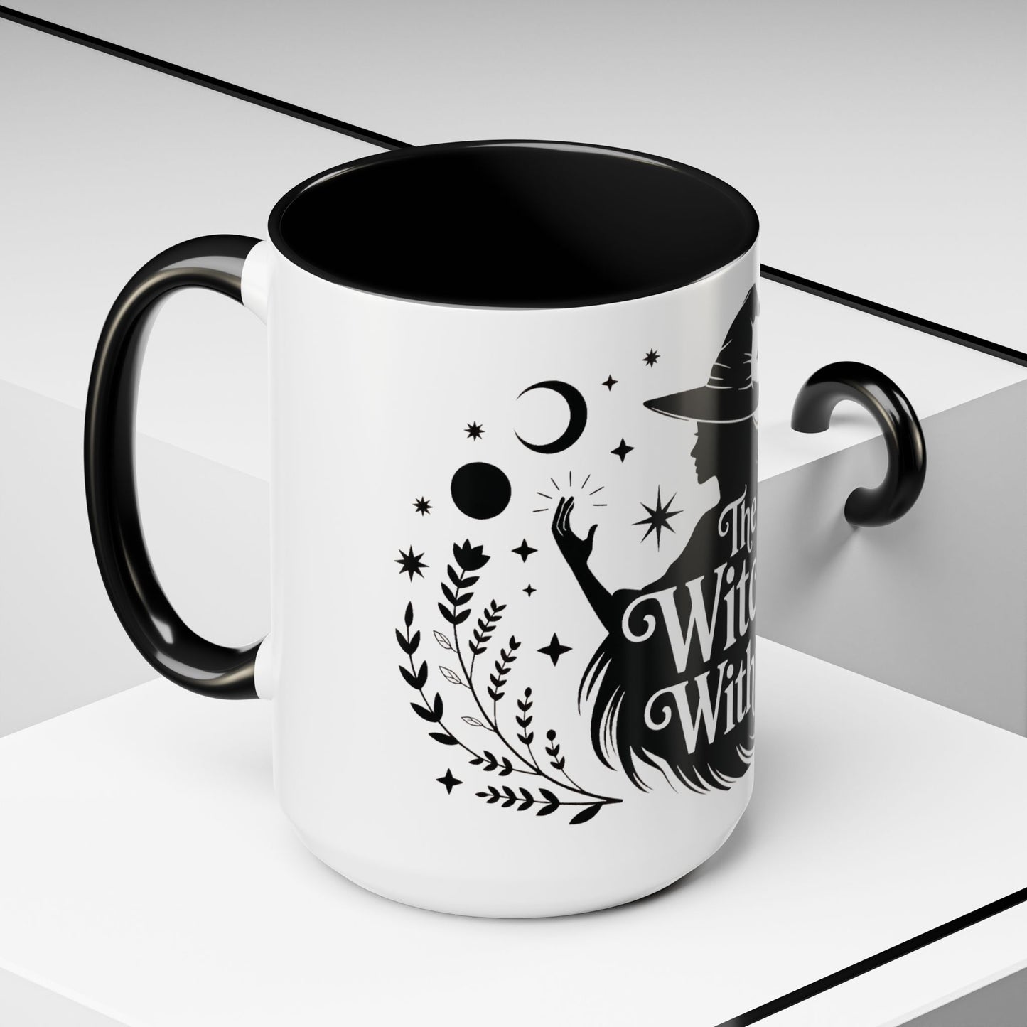 The Witch Within Mug, Minimalist Witchy Coffee Cup, Celestial Feminine Power Gift, Spiritual Boho Halloween Drinkware, Coffee Mug (11, 15oz)