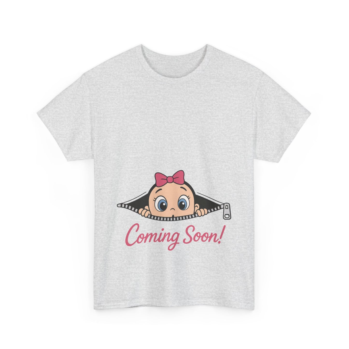 Coming Soon Maternity T-Shirt, Cute Baby Girl Pregnancy Announcement Shirt, Expecting Mom Gift, Gender Reveal Tee, Baby Shower Gift