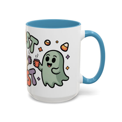 Ghost Roast Halloween Mug, Cute Spooky Coffee Cup, Kawaii Ghost Drinkware, Funny Fall Mug Gift for Coffee Lovers, Accent Coffee Mug (15oz)