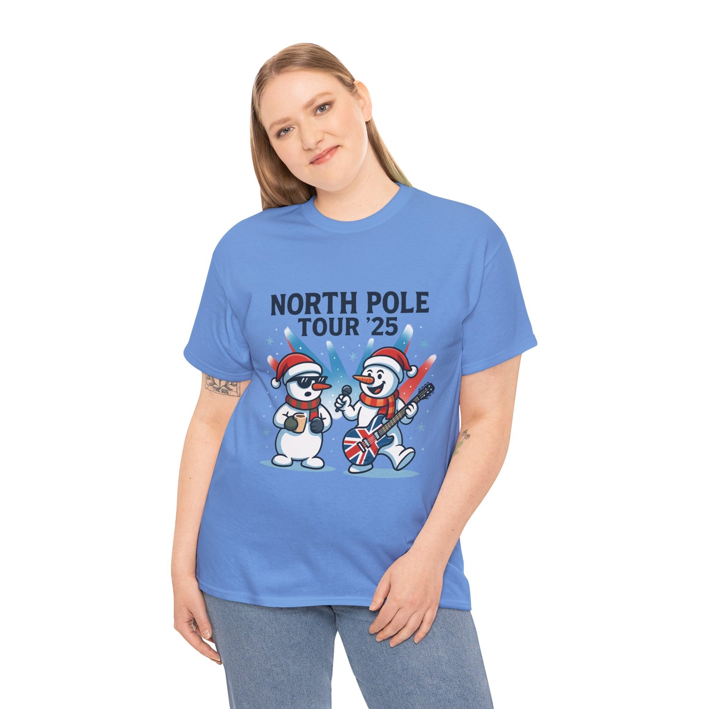 North Pole Tour 25 Women's Christmas T-Shirt, Funny Holiday Music Tee