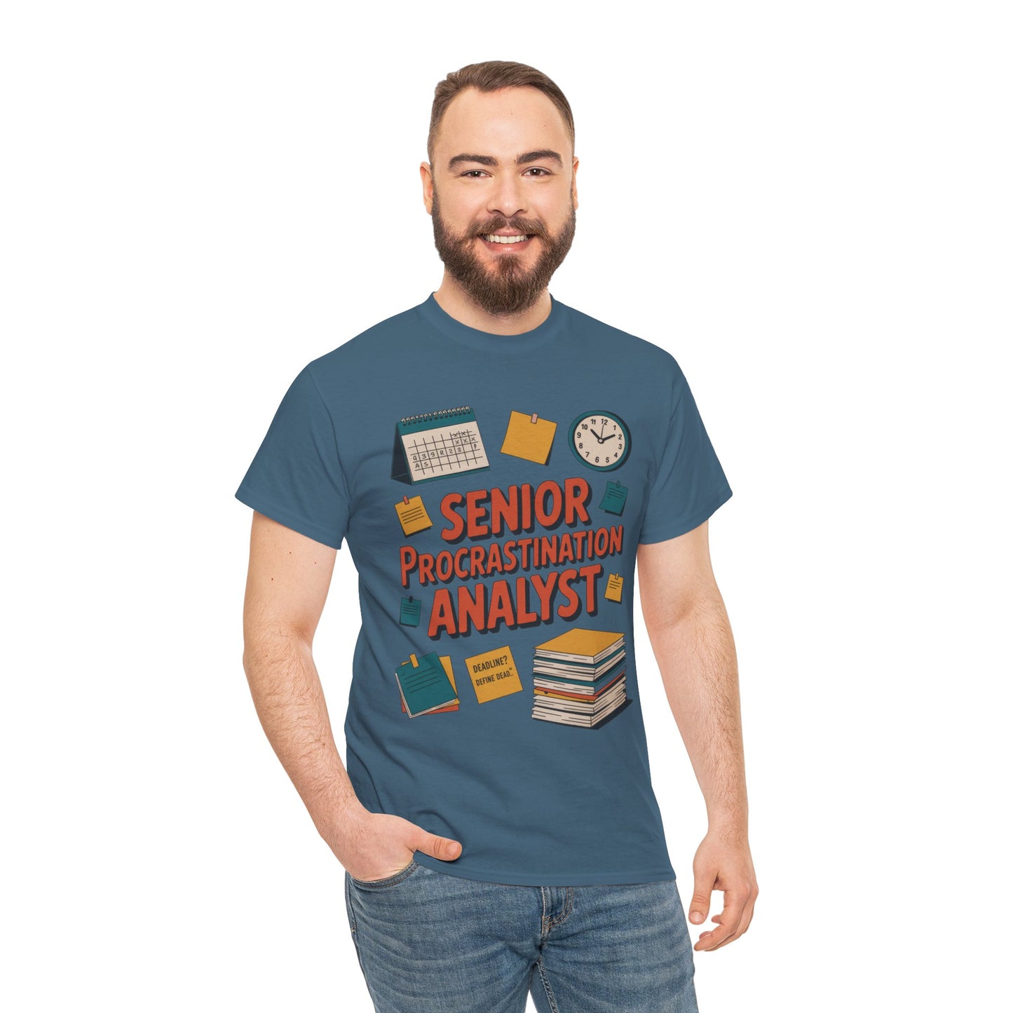 Senior Procrastination Analyst Tee, Funny Office Shirt, Gift for Graduates, Motivation T-Shirt, Humor Apparel, Job Humor Clothing