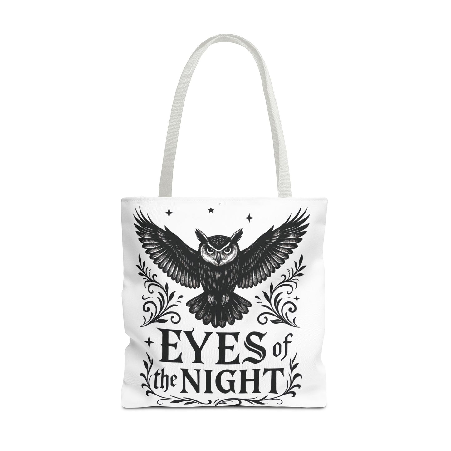Eyes of the Night Owl Tote Bag, Artsy Shopping Bag, Eco-Friendly Carryall, Unique Gift for Animal Lovers, Halloween Decor, Beach Tote