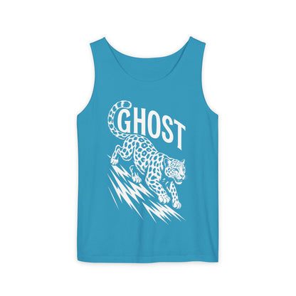 Ghost Leopard Mens Tank Top, Cool Graphic Shirt for Summer, Beach Days, Festivals, Gifts, Casual Wear
