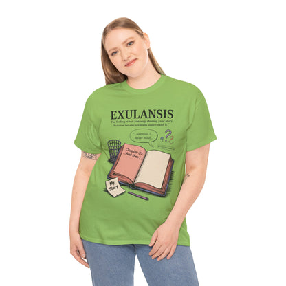 Exulansis Shirt, Emotional Aesthetic Word Tee, Deep Meaning Typography Graphic Tee, Women's Heavy Cotton Tee, deep meaning t shirt