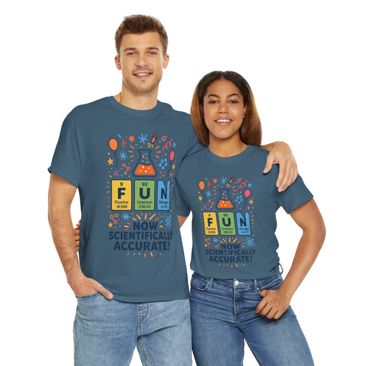 Fun Science Unisex Heavy Cotton Tee, Perfect for STEM Lovers, Gift for Science Teachers, FUN Periodic Table Tee,Nerdy Unisex Shirt