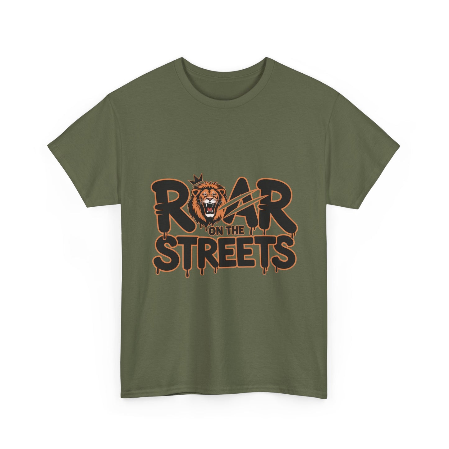 Roar on the Streets Lion Graphic Mens Urban T-Shirt, Lion Shirt, Street Vibe