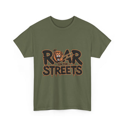 Roar on the Streets Lion Graphic Mens Urban T-Shirt, Lion Shirt, Street Vibe