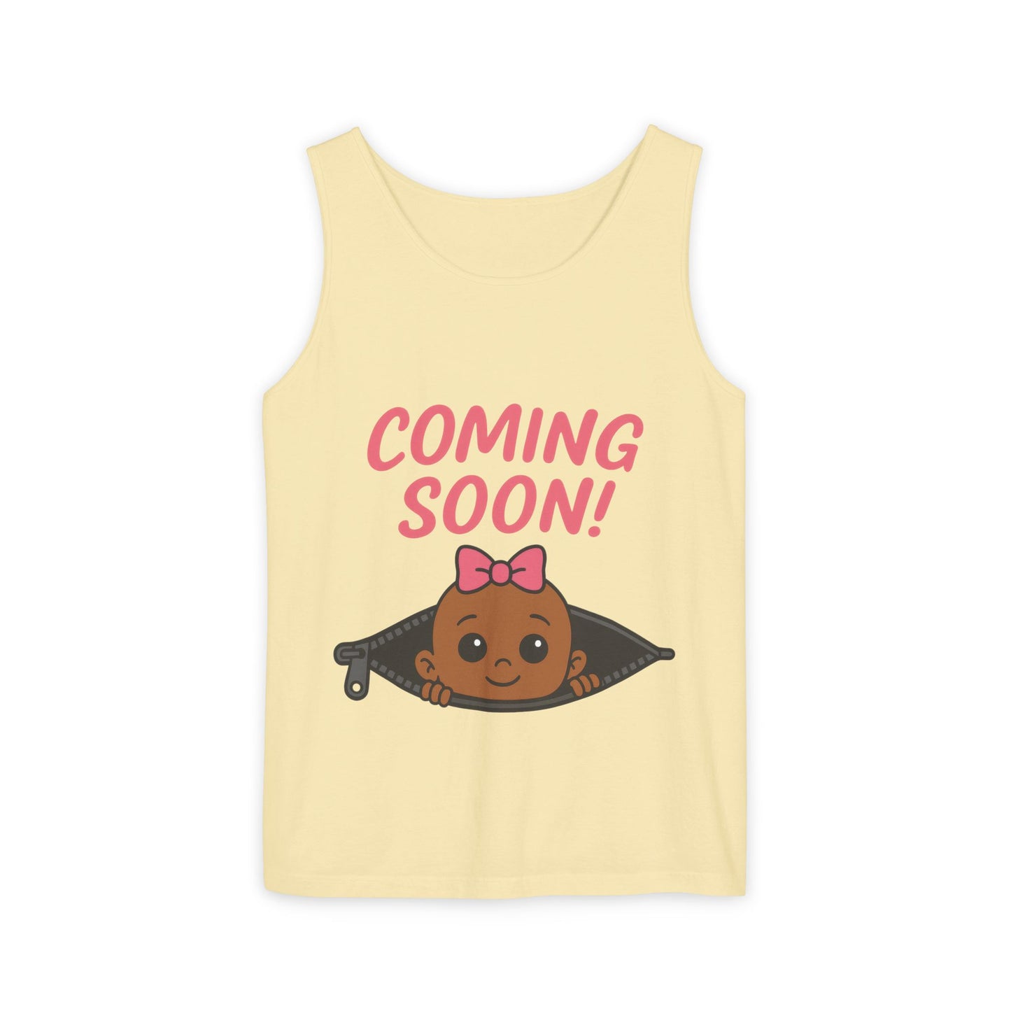 Coming Soon Maternity  Tank Top, Cute Baby Girl Pregnancy Announcement Shirt, Expecting Mom Gift, Gender Reveal Tank, Baby Shower Gift