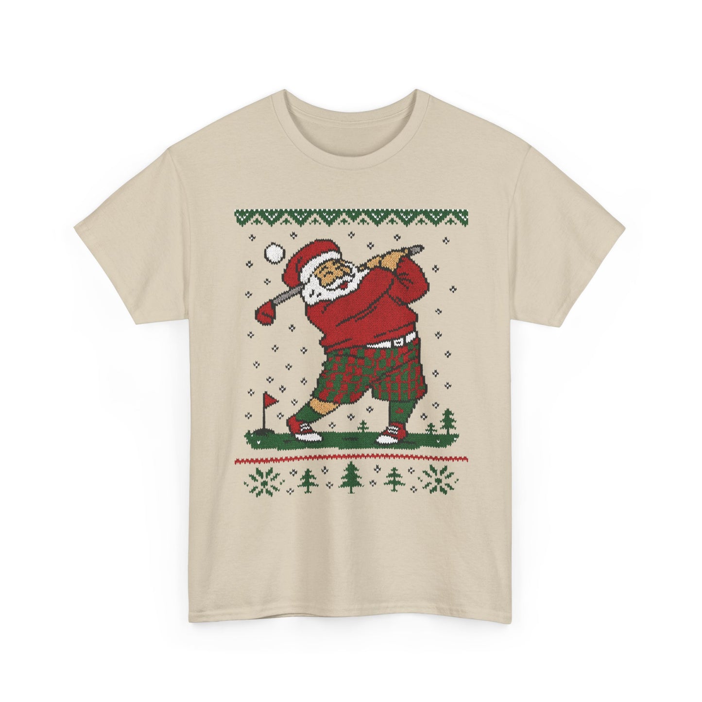 Funny Golfing Santa Christmas T-Shirt, Ugly Christmas Golf Shirt for Men, Holiday Golf Player Tee