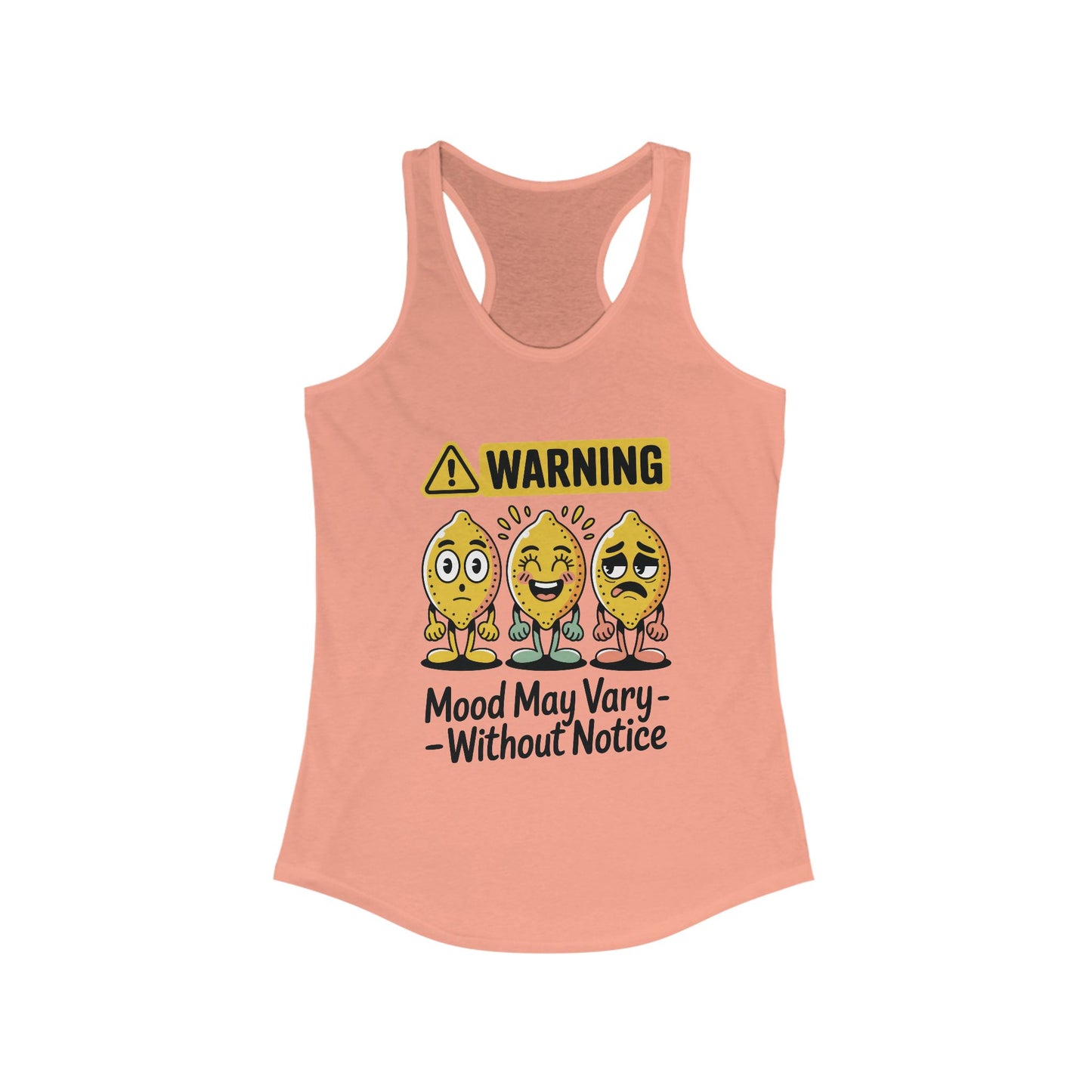 Warning Mood Vary Tank Top, Women's Sleeveless Shirt, Summer Casual Tee, Cute Graphic Racerback, Gift for Her