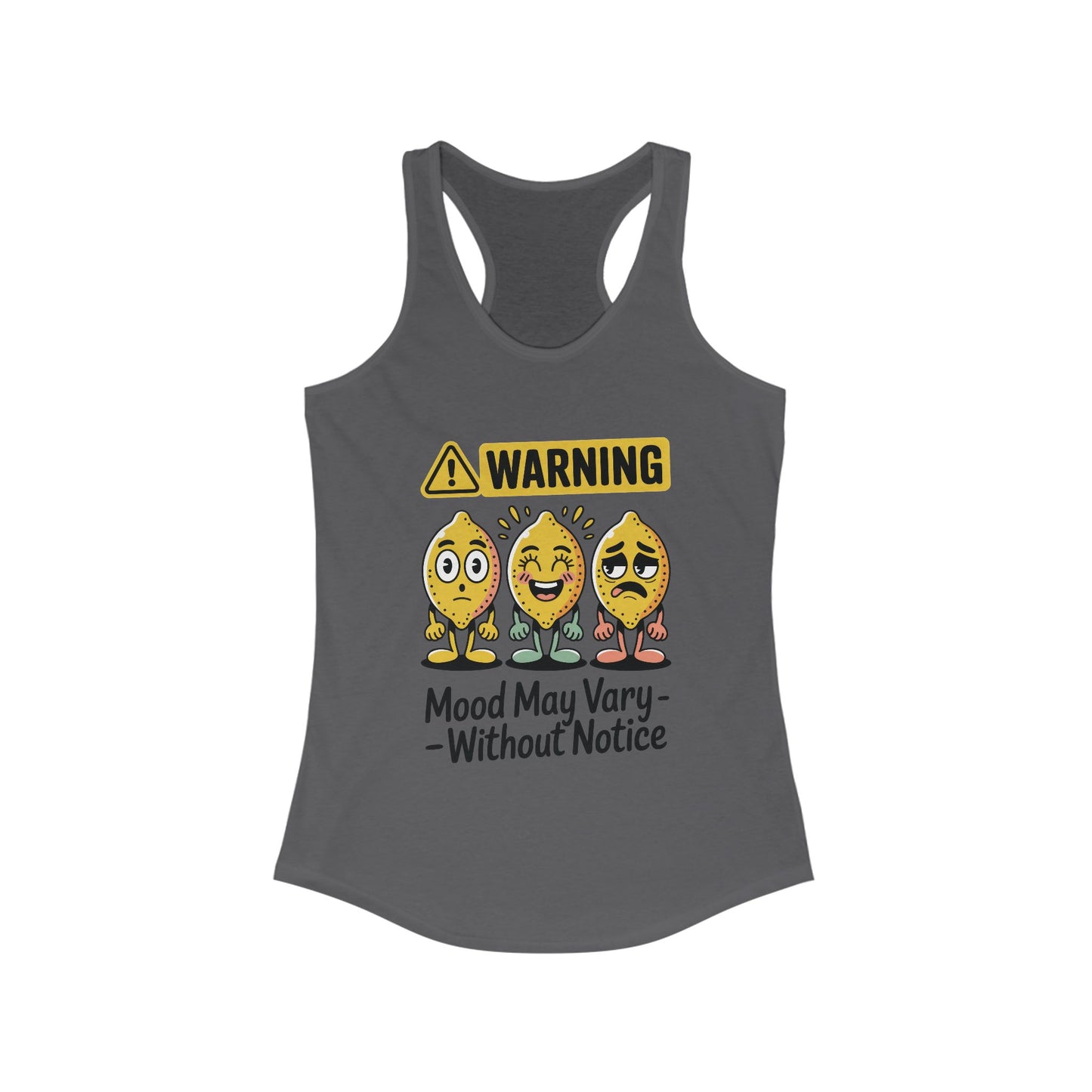 Warning Mood Vary Tank Top, Women's Sleeveless Shirt, Summer Casual Tee, Cute Graphic Racerback, Gift for Her