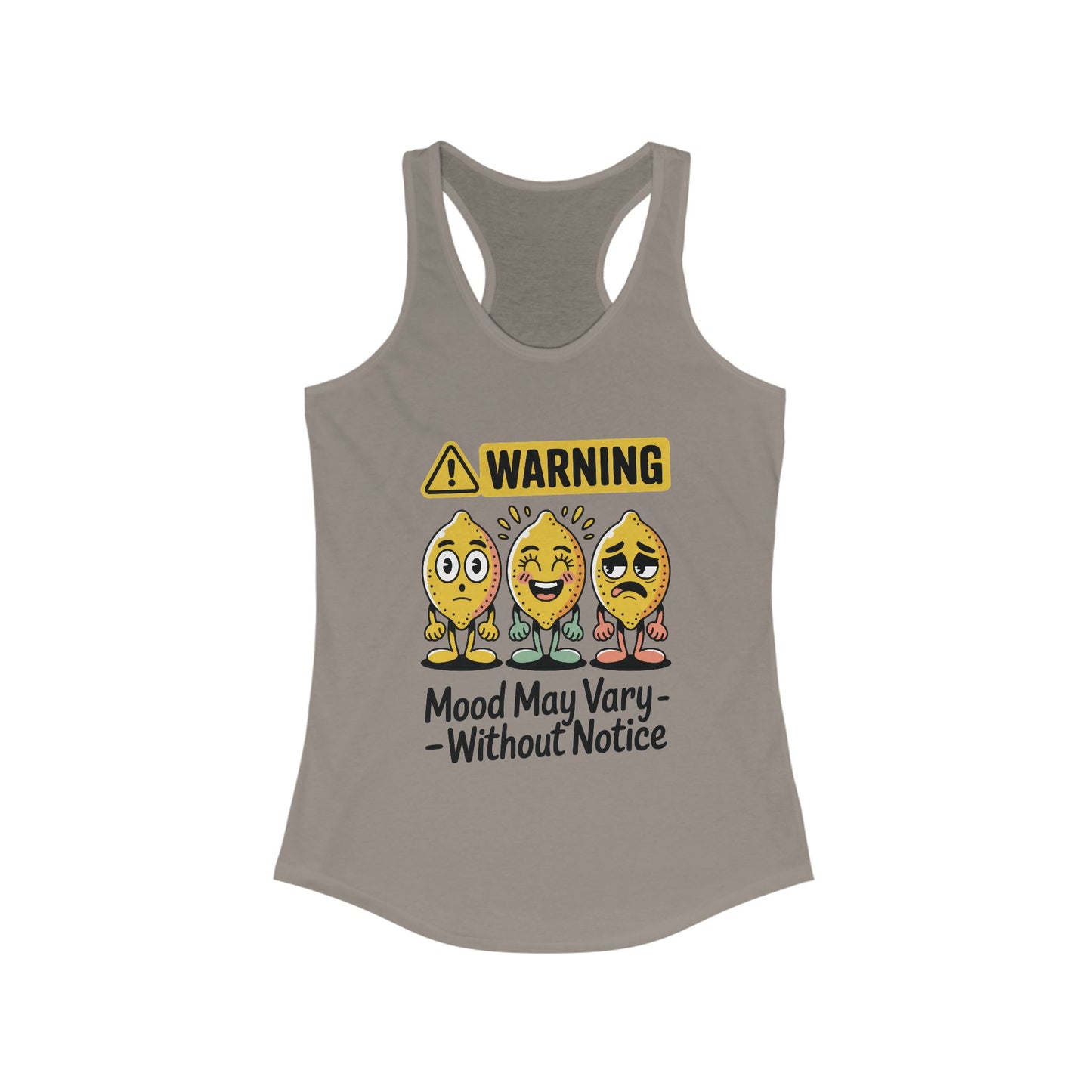 Warning Mood Vary Tank Top, Women's Sleeveless Shirt, Summer Casual Tee, Cute Graphic Racerback, Gift for Her