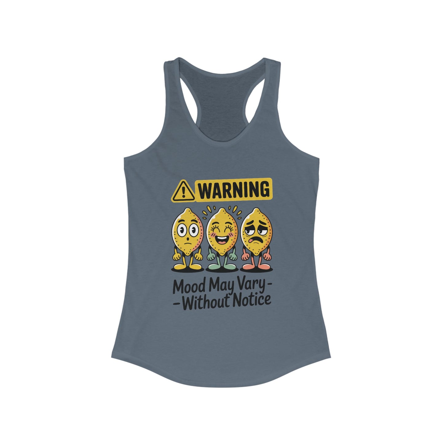 Warning Mood Vary Tank Top, Women's Sleeveless Shirt, Summer Casual Tee, Cute Graphic Racerback, Gift for Her