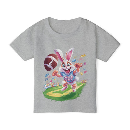 Touchdown Bunny Toddler T-Shirt - Fun Easter Football Shirt for Kids, Playful Bunny Sports Tee, Spring Game Day Outfit, Kids Easter Gift
