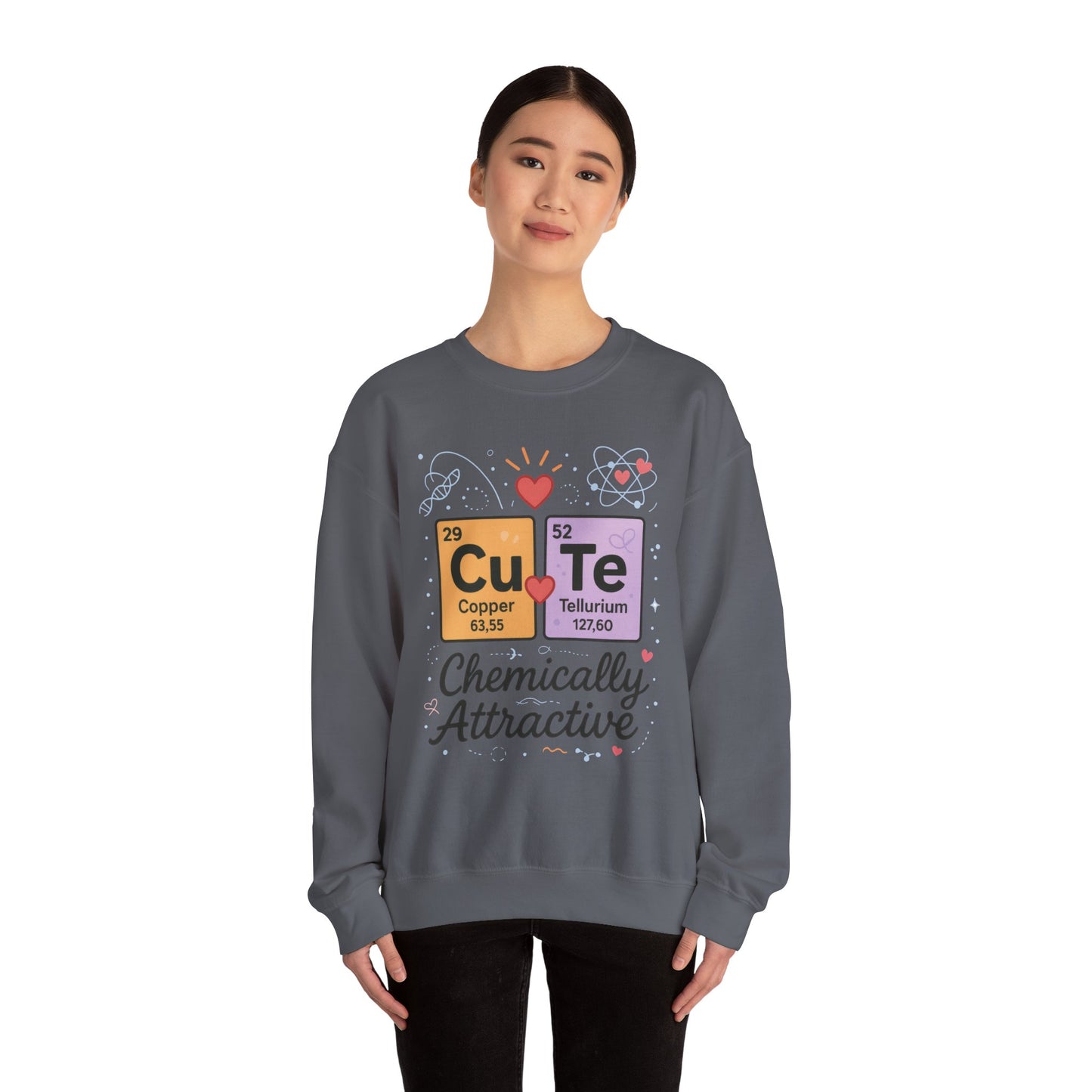 Cute Chemistry Sweatshirt for Women, Periodic Table Sweatshirt, Chemistry Gift for Her, Gift for Science Lovers, Valentine's Day Sweatshirt