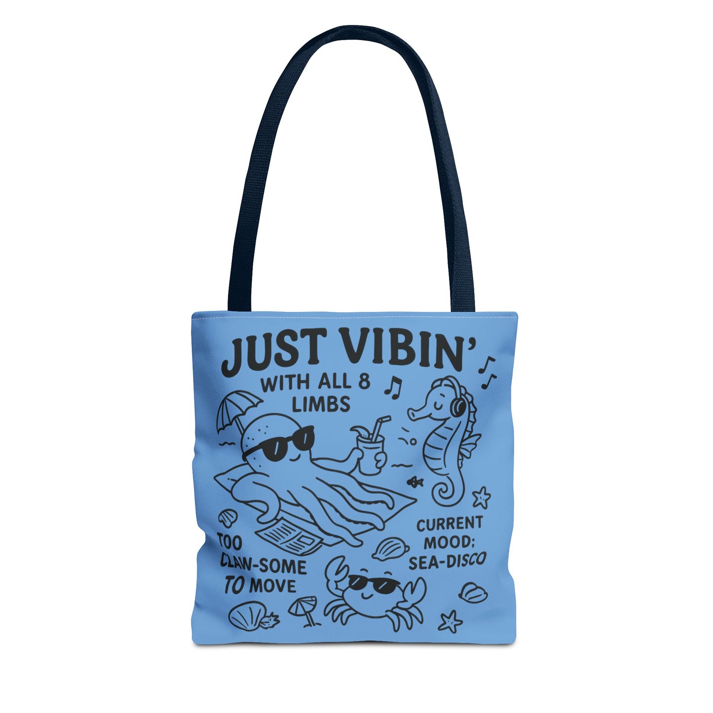 Fun Sea-Themed Tote Bag, Beach Accessories, Summer Vibes, Gift for Ocean Lovers, Reusable Shopping Bag, Cute Beach Tote