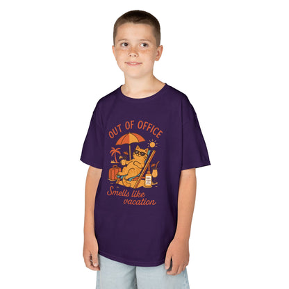 Funny Cat Vacation T-Shirt for Kids, Out of Office Beach Shirt, Summer Holiday Tee, Summer Fun, Beachwear, Travel Tee, Gift for Kids