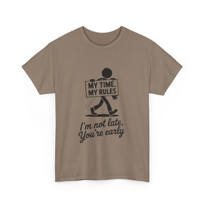 My Time My Rules Men's T-Shirt, Funny T-Shirt, Casual Wear, confident Men's shirt, self love t shirt, Time Management Humor, sassy quote tee