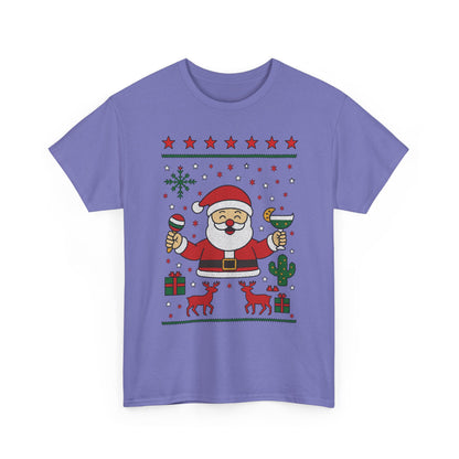 Women's Funny Santa Christmas Shirt, Festive Holiday Party Tee