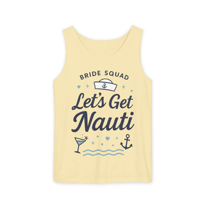 Lets Get Nauti Tank Top, Nautical Bachelorette Party Tee, Bride Squad Gift, Bridesmaid Hen Party Top, Fun Nautical Wedding Shirt