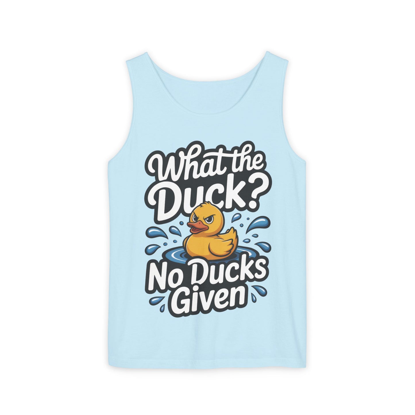 Funny Duck Tank Top for Summer - No Ducks Given Tee - What The Duck Mens T-Shirt - Sarcastic Rubber Duck Graphic, Humor Gift For Him