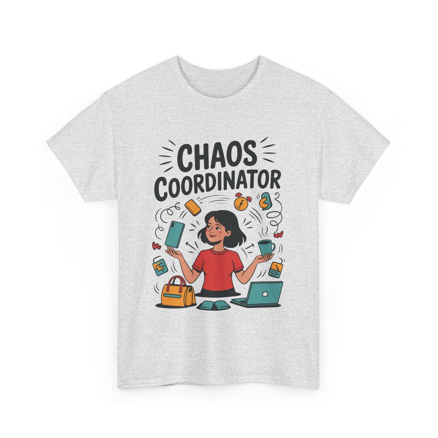 Chaos Coordinator Heavy Cotton Tee, Gift for Busy Moms, Mother's Day Gift, Funny Mom Life Shirt,  Busy Life Humor T-Shirt