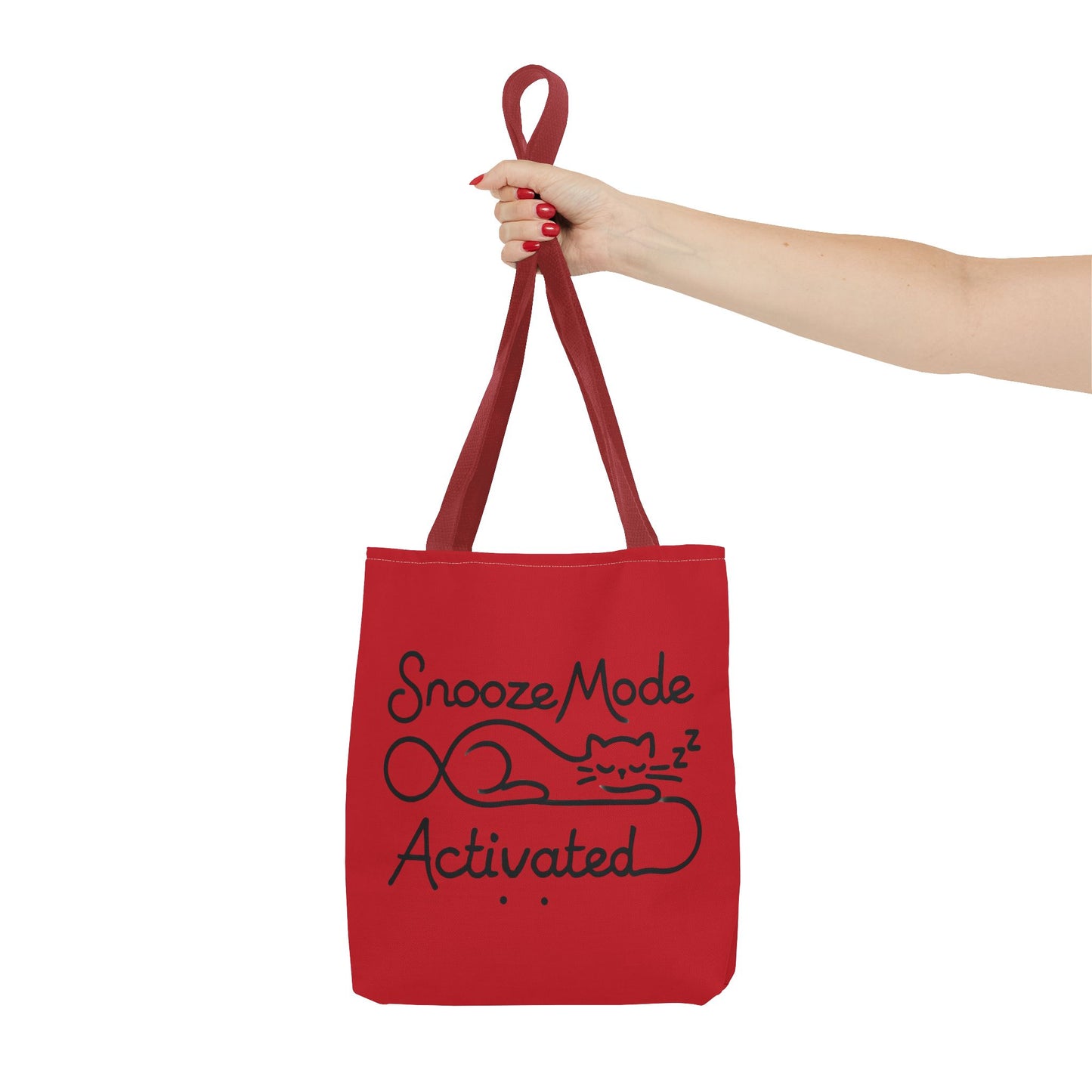 Sleepy Cat Tote Bag - Snooze Mode Activated, Cute Cat Lover Gift, Lounge Essential, Beach, Grocery, Everyday Use, Beach Weekender Bag