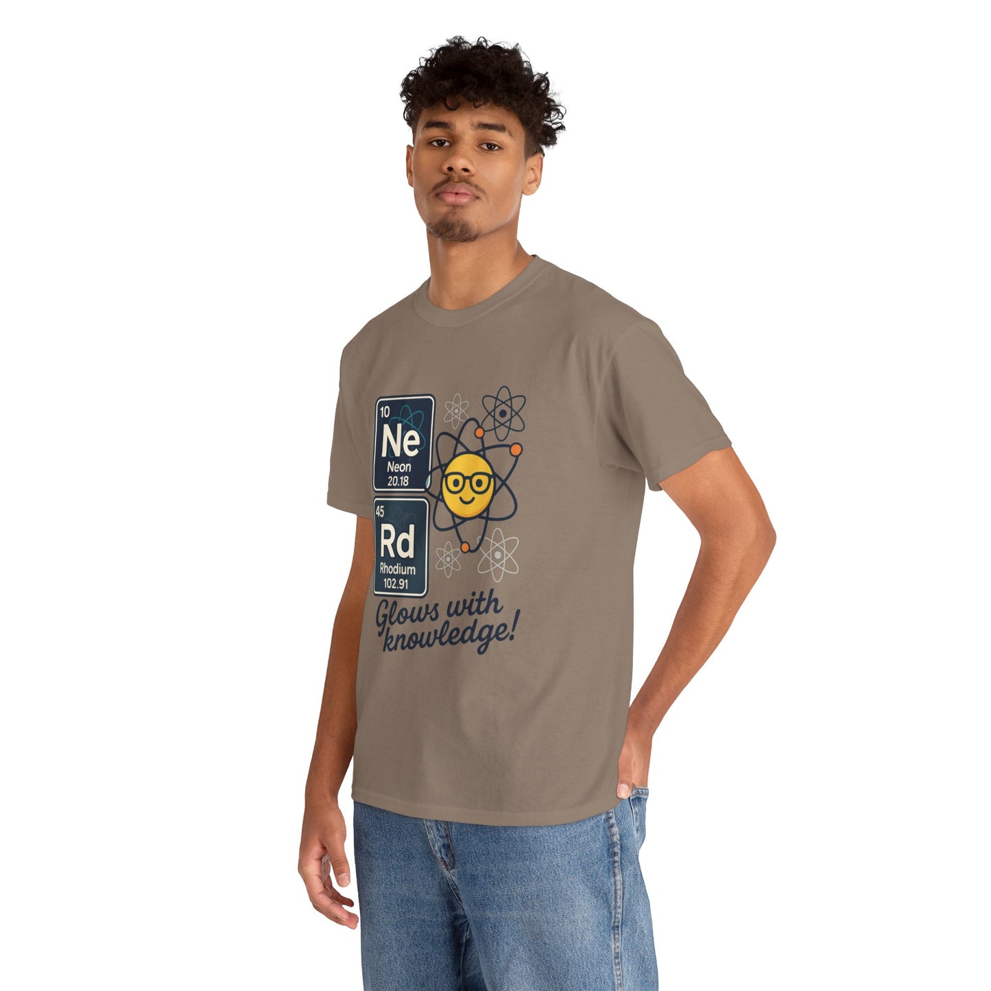 Funny Mens Nerd T-Shirt, NeRd Periodic Table Shirt, Glowing Knowledge Tee, Science Lover Gift, Chemistry Shirt, STEM Apparel, Science Tee