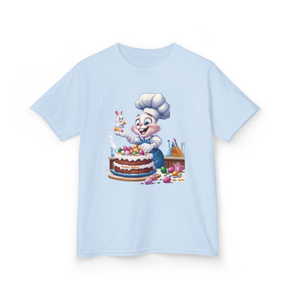 Pastry Chef Easter Bunny T-Shirt - Cute Spring Tee with Chef Bunny and Colorful Cake, Fun Holiday Gift for Kids and Bunny Lovers