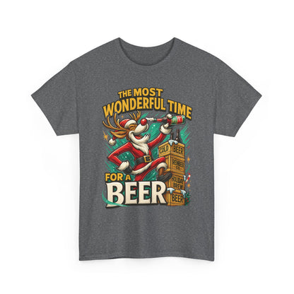 Funny Christmas Beer T-Shirt for Men, The Most Wonderful Time for a Beer