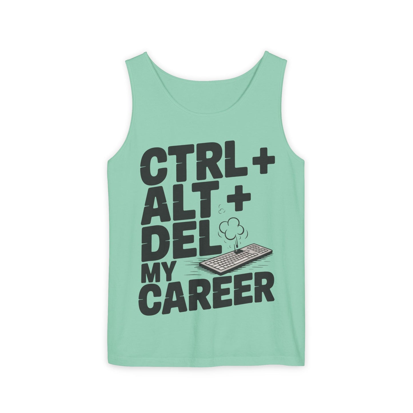 Ctrl Alt Del My Career Men's Tank Top, Funny Geek Sarcastic Office Humor Summer Shirt