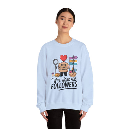 Funny Influencer Womens Sweatshirt, Social Media Sweatshirt, Humor Gifts, Crewneck for Influencers, Casual Wear, Womens Cozy Meme Top