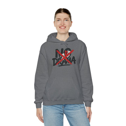 No Drama Womens Hooded Sweatshirt, Cozy Hoodie, Casual Gift, Relaxed Style, Everyday Wear, Funny Sweatshirt