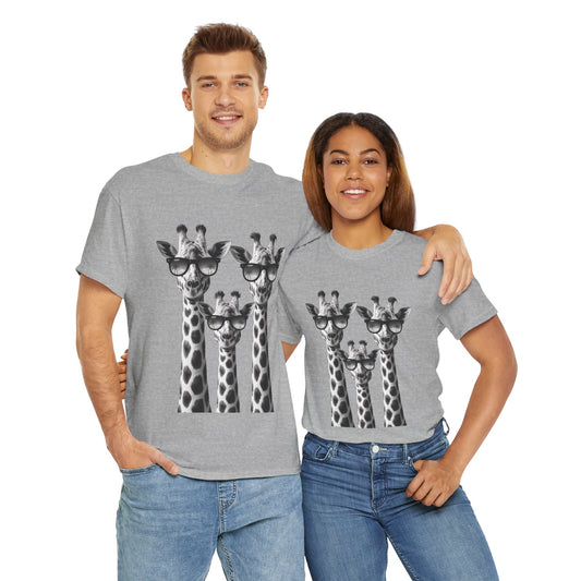 Cool Giraffes Unisex Tee, Fun Gift for Animal Lovers, Nature Enthusiasts, Safari Wildlife Lover Shirt