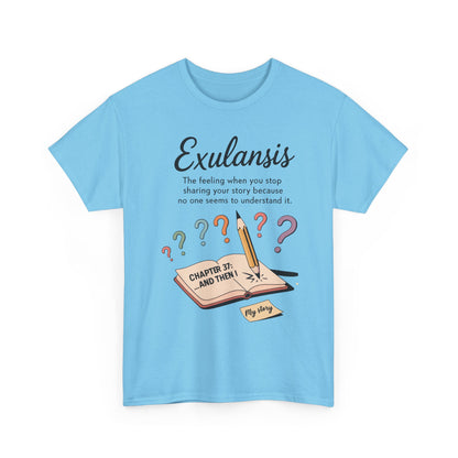 Exulansis Shirt, Emotional Aesthetic Word Tee, Deep Meaning Typography Graphic Tee, Women's Heavy Cotton Tee, deep meaning t shirt