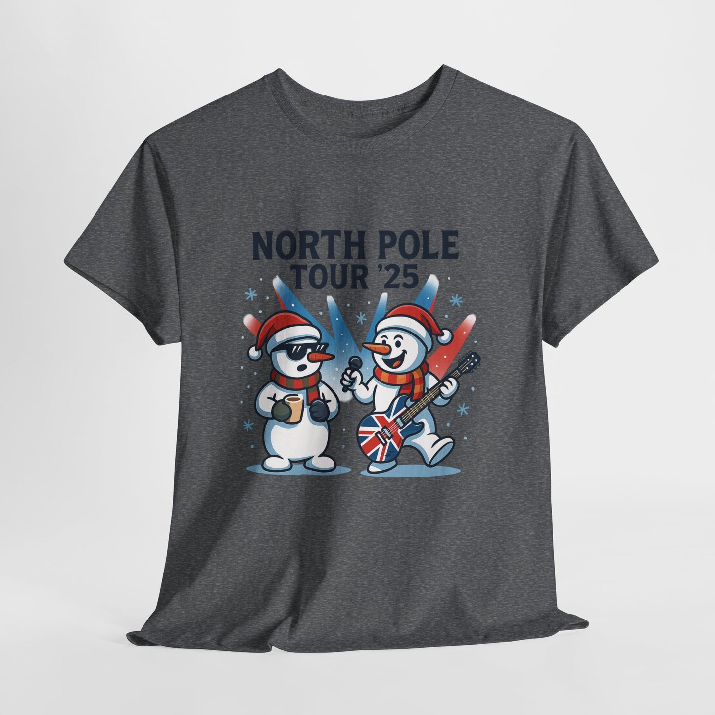 North Pole Tour 25 Women's Christmas T-Shirt, Funny Holiday Music Tee