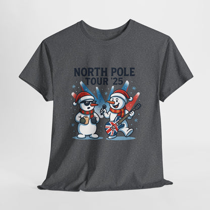 North Pole Tour 25 Women's Christmas T-Shirt, Funny Holiday Music Tee